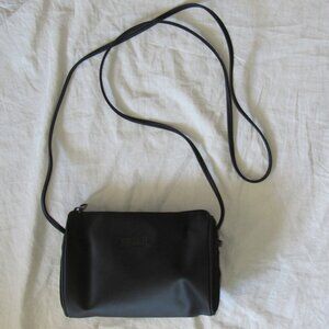 Vtg 80s Esprit Purse Handbag Black Spellout Logo Small Bag Crossbody Preppy
